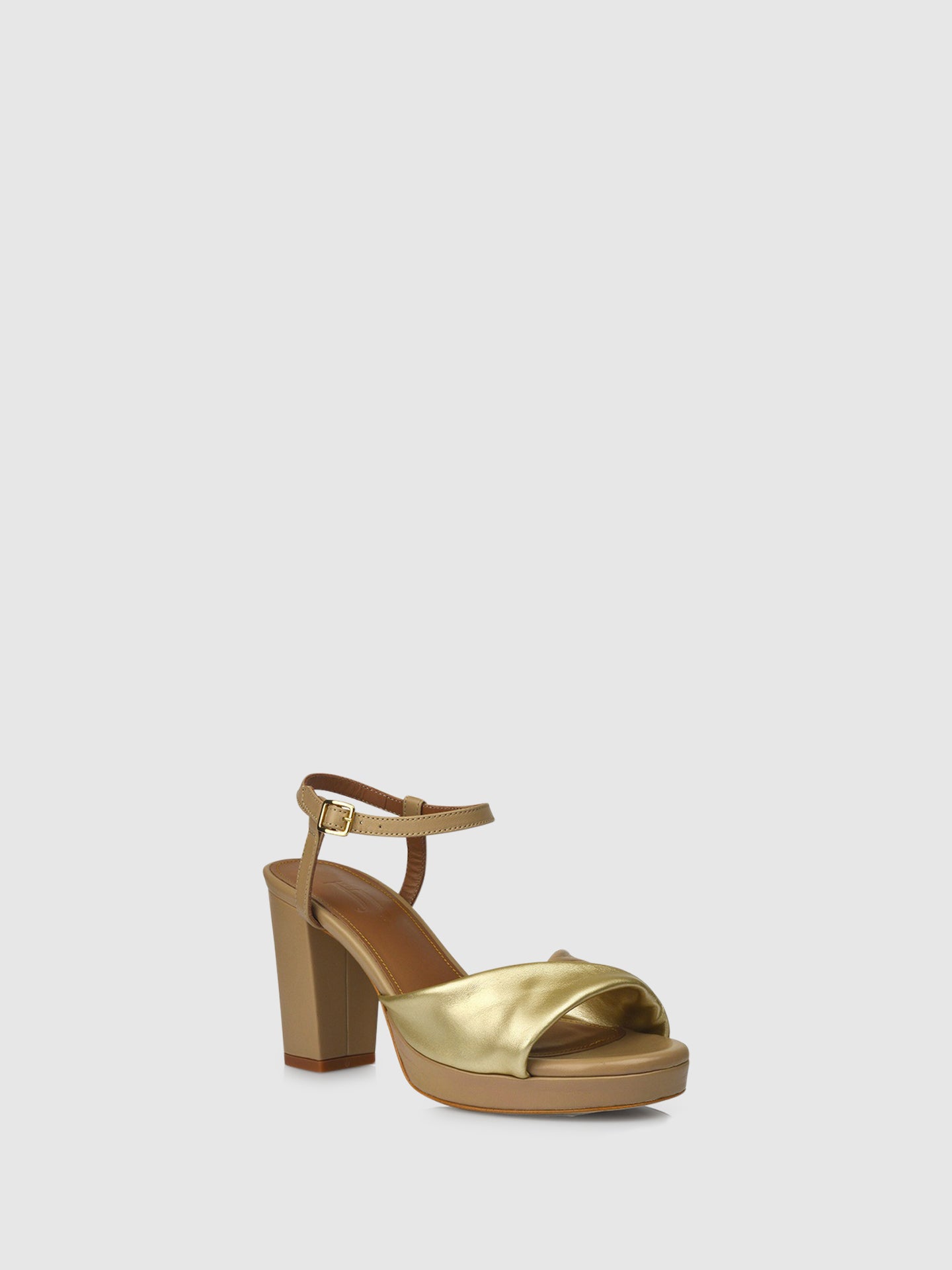 JJ Heitor Heel Sandals G02L1 Beige/Gold