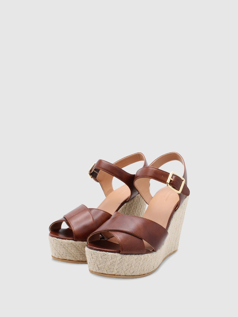 JJ Heitor Heel Sandals Impact Brown