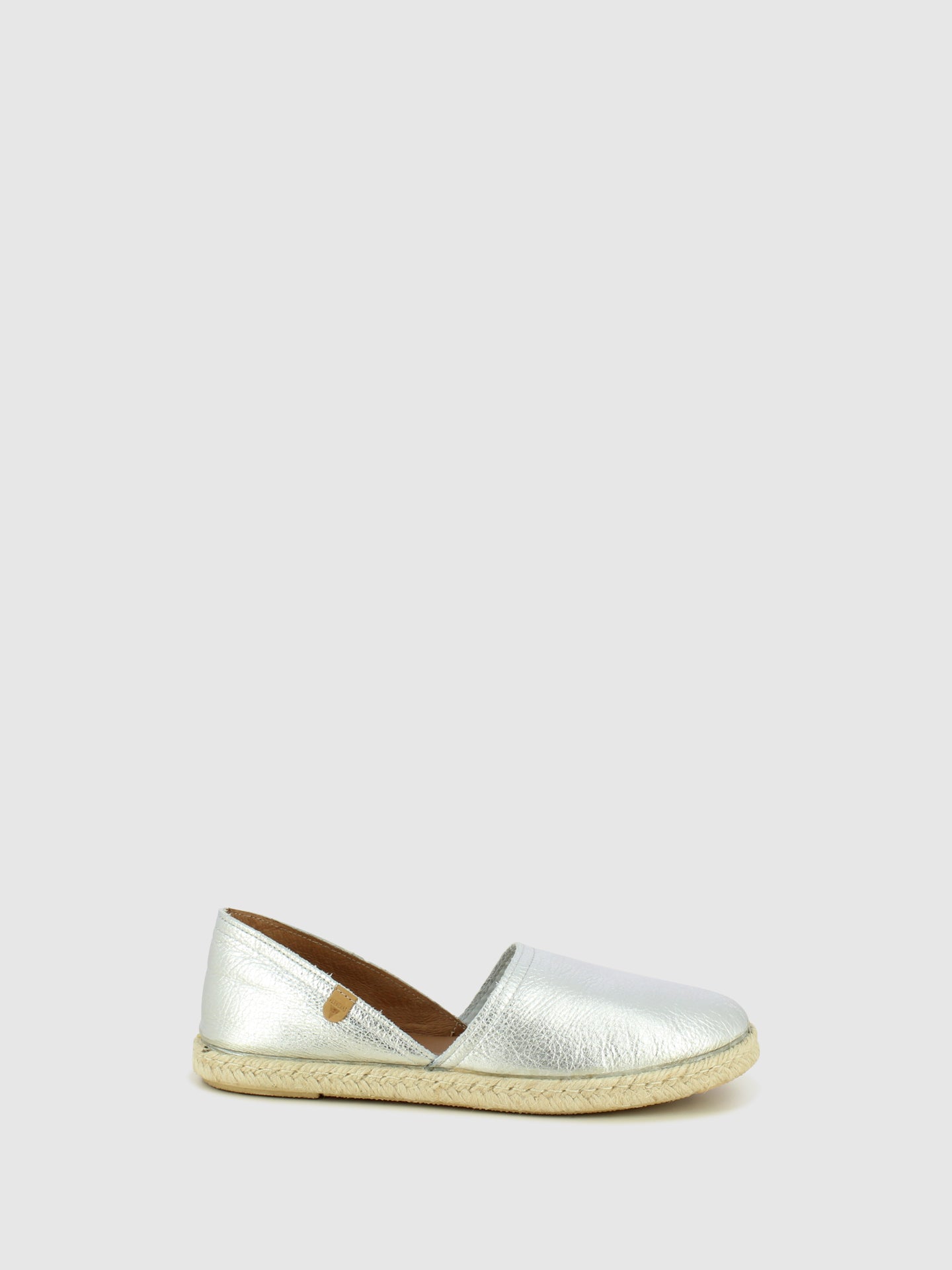 Verbenas Silver Flat Espadrilles