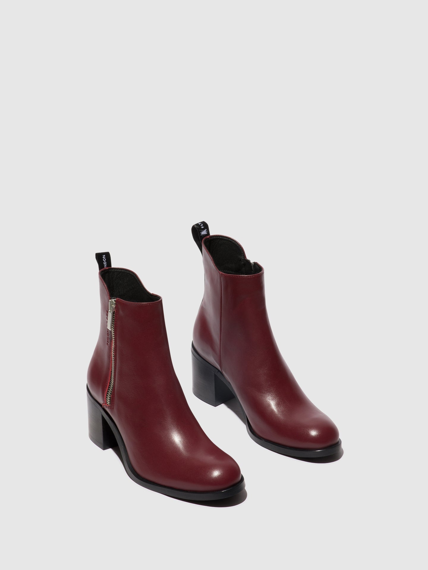 Fly London Zip Up Ankle Boots ADER912FLY WINE