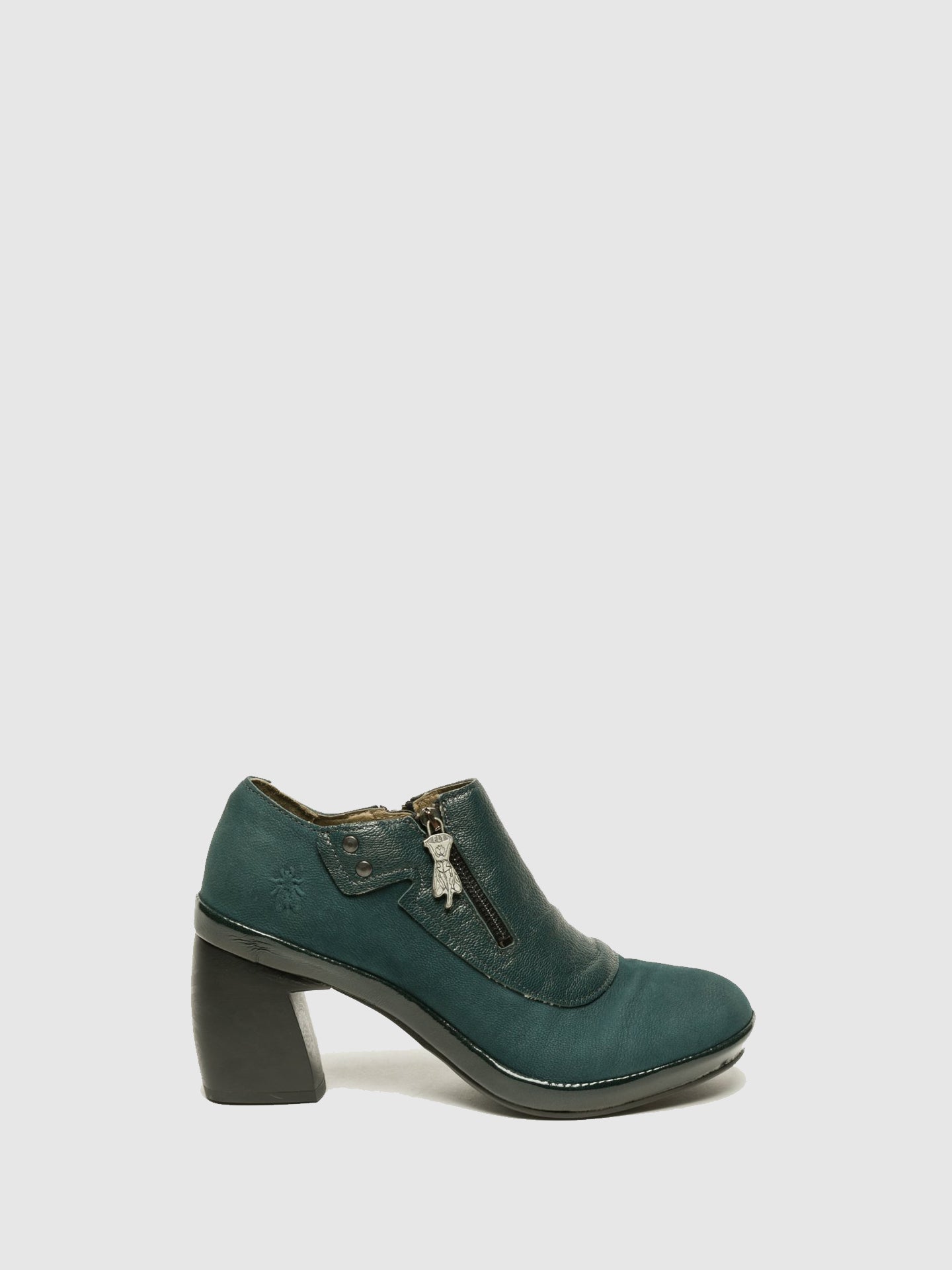 Fly London Green Zip Up Ankle Boots