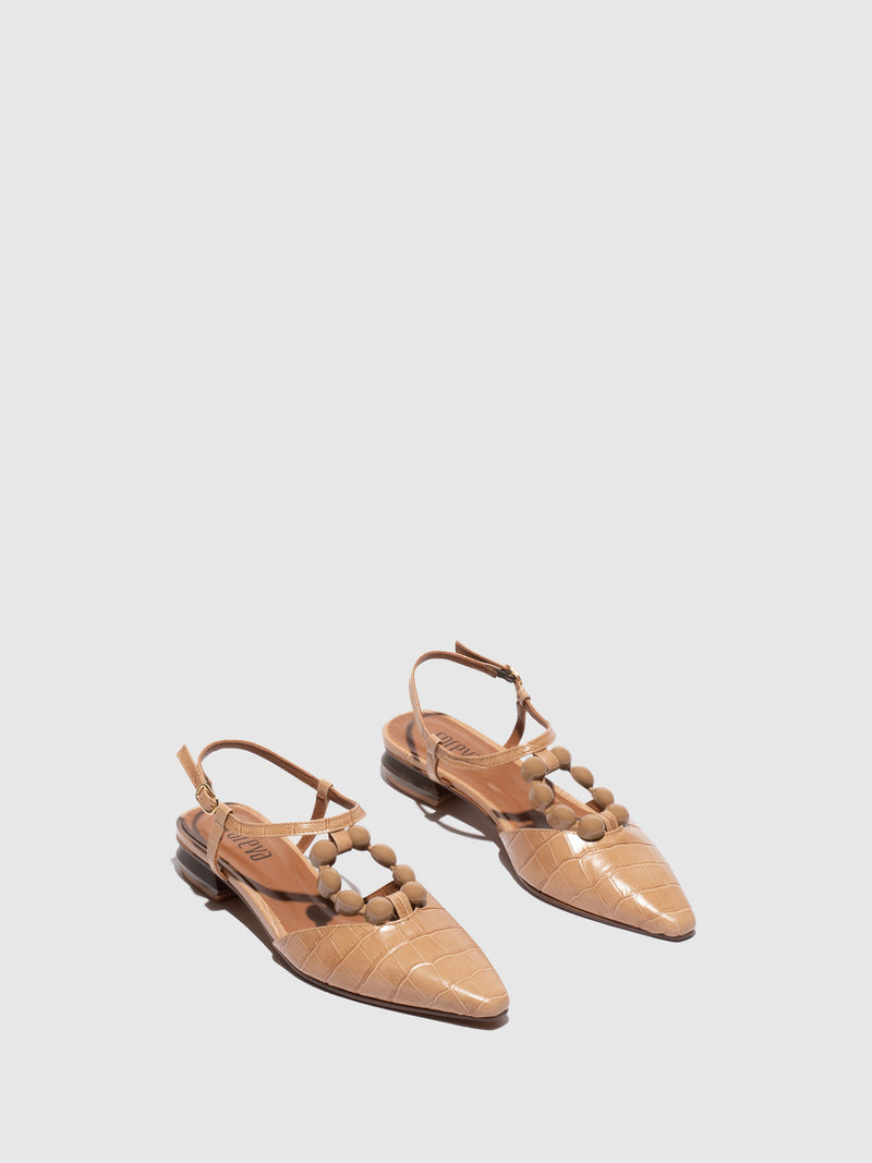 Foreva Beige Appliqués Sandals