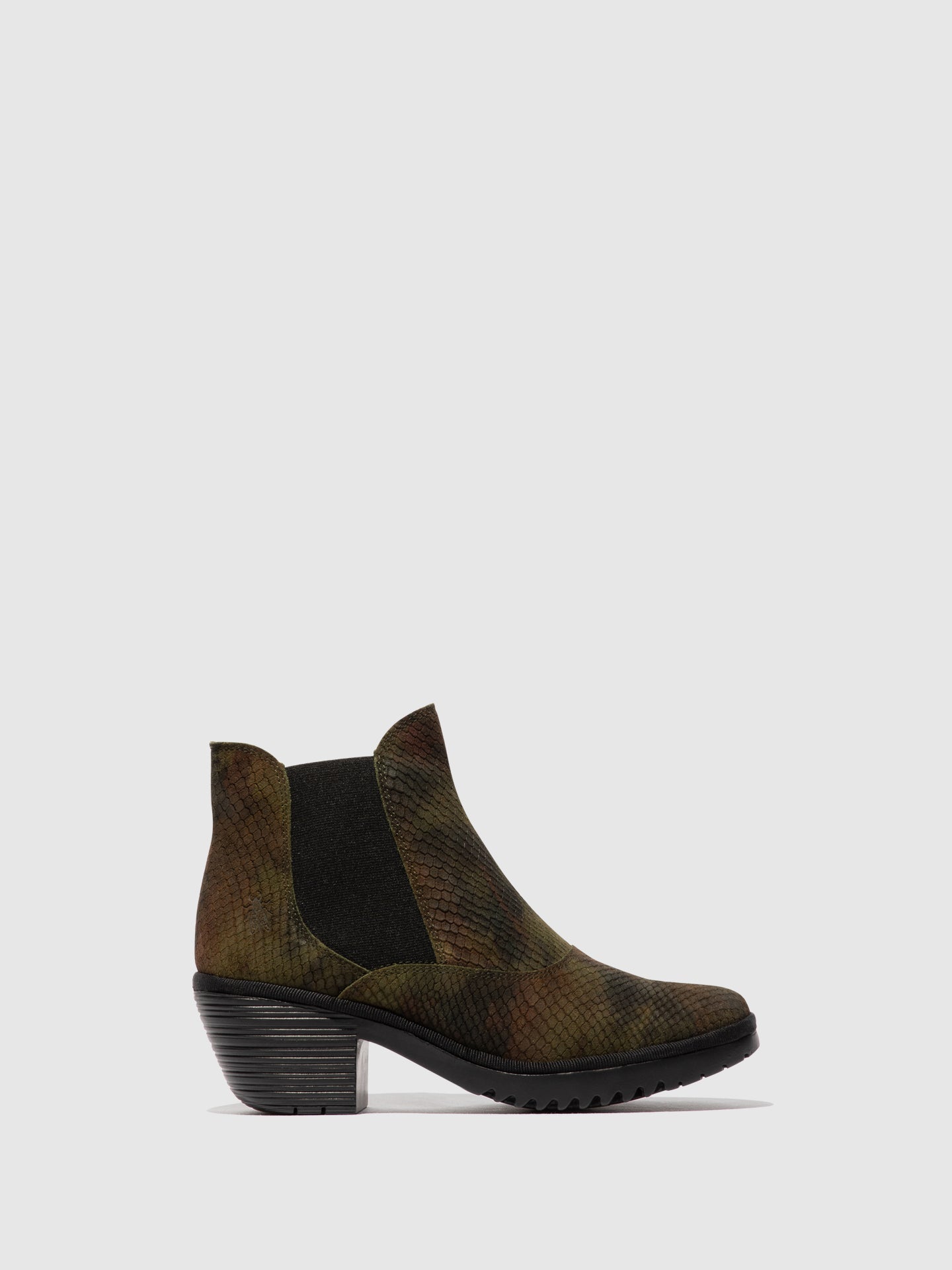 Fly London Chelsea Ankle Boots WOTE078FLY BROWN AND GREEN