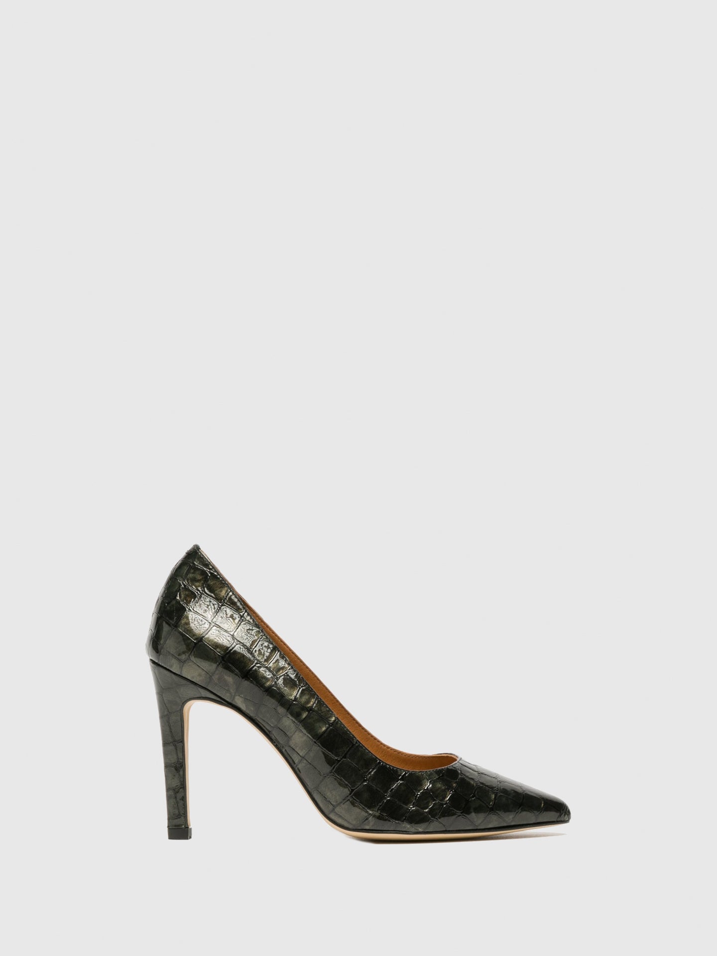 Sofia Costa DARK GREEN POINTED HIGH-HEELED SHOES