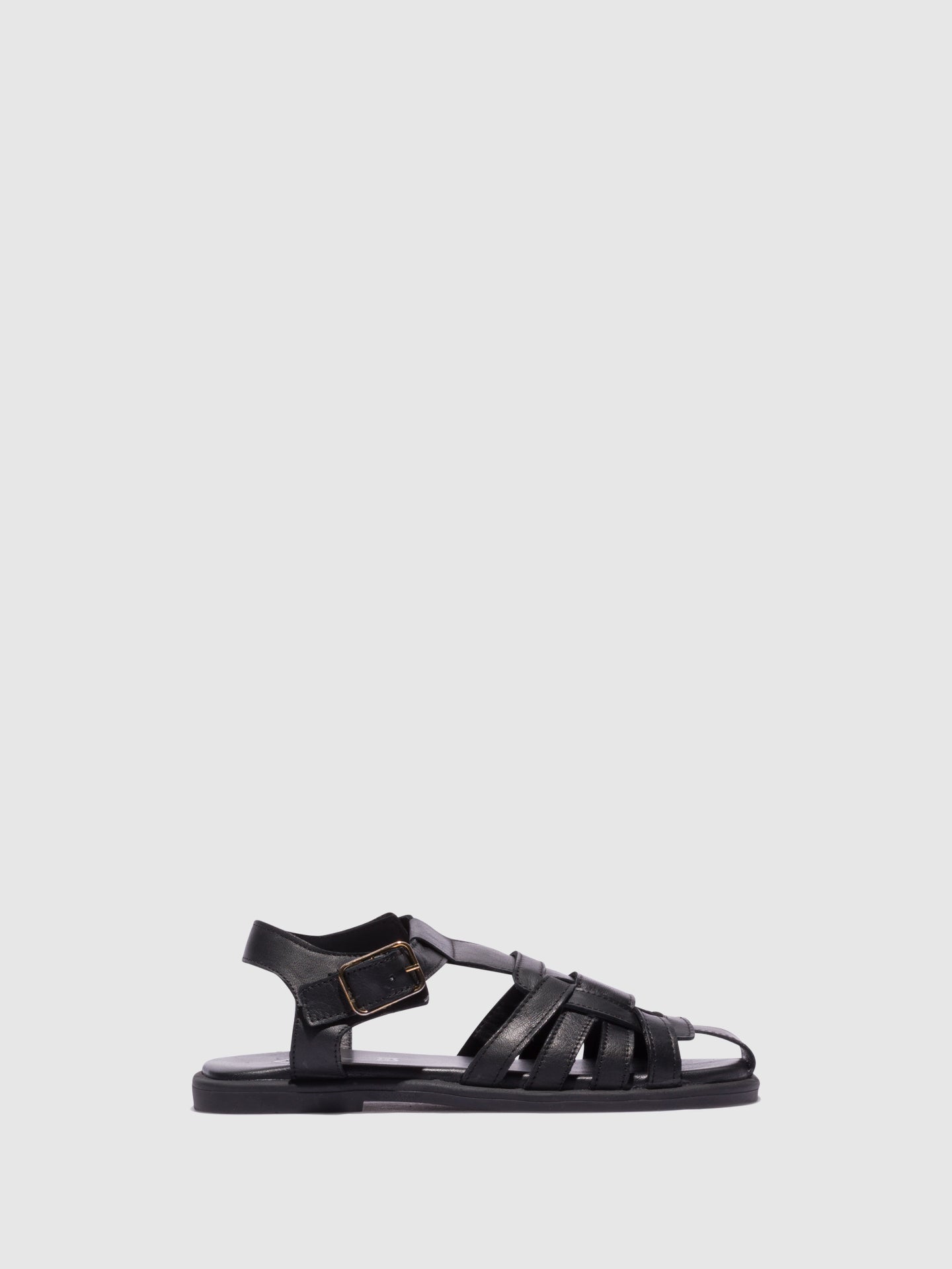 Top3 Black Ankle Strap Sandals