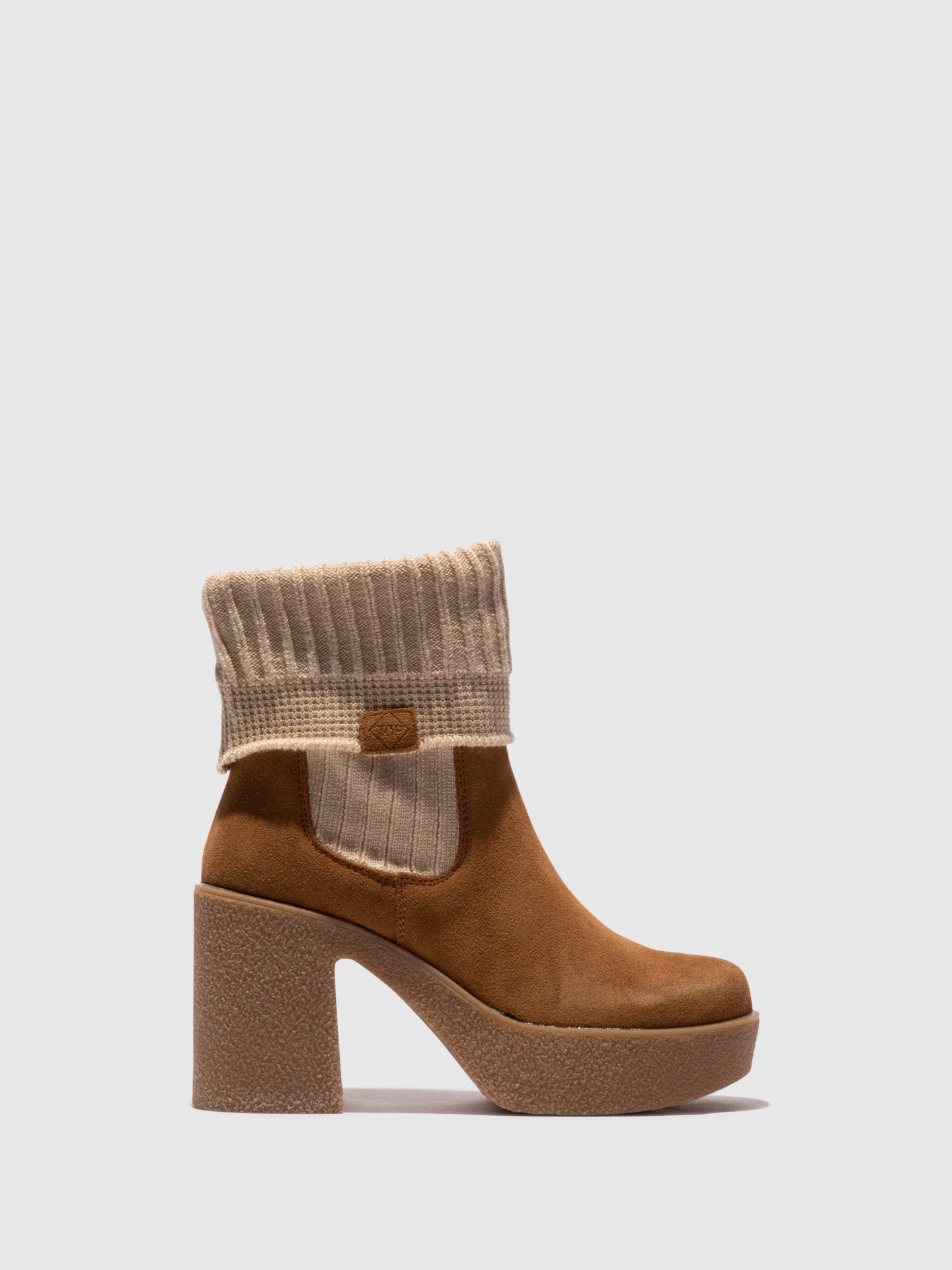 Top3 Camel Platform Ankle Boots