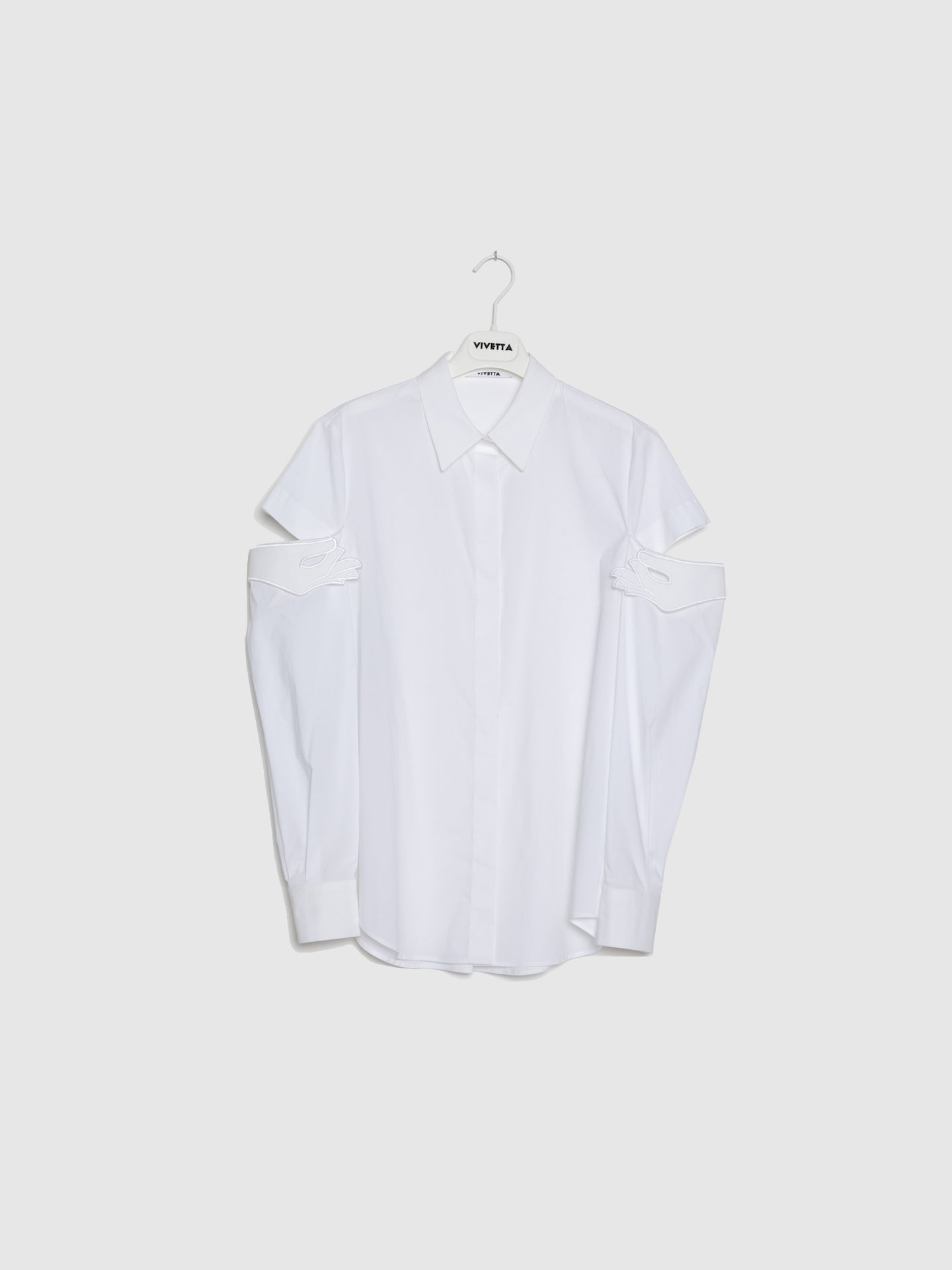 Vivetta Camisa com Aplicação na Manga em Branco