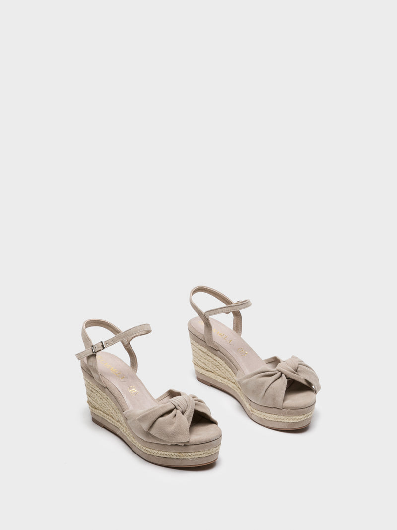 Carmela Tan Wedge Sandals