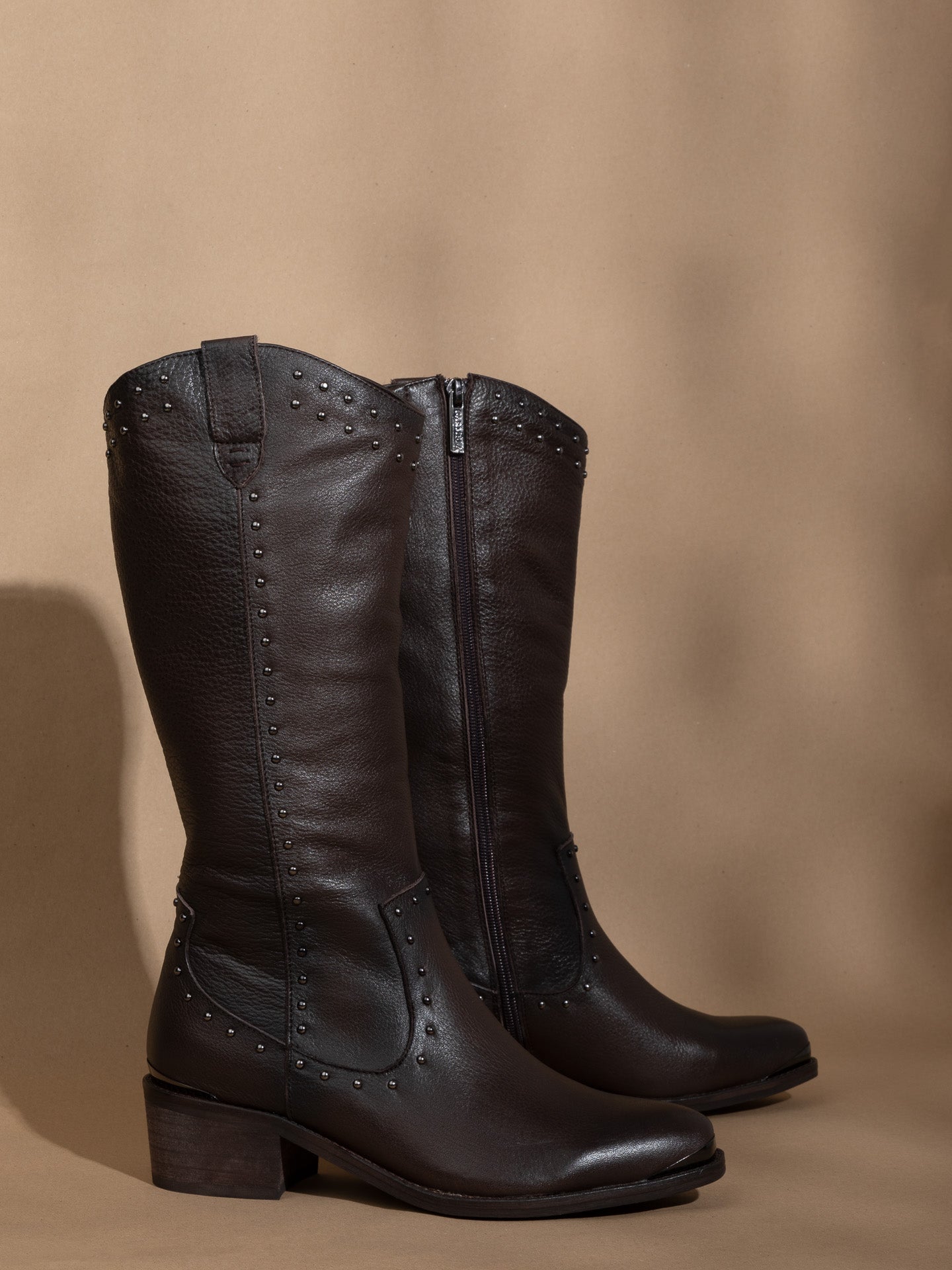 Carmela Brown Knee-High Boots