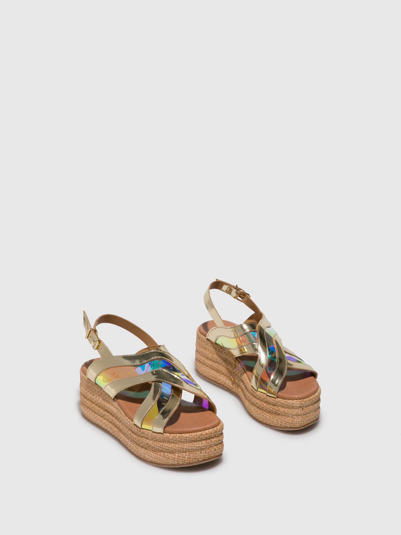 Clay's Gold Platform Sandals