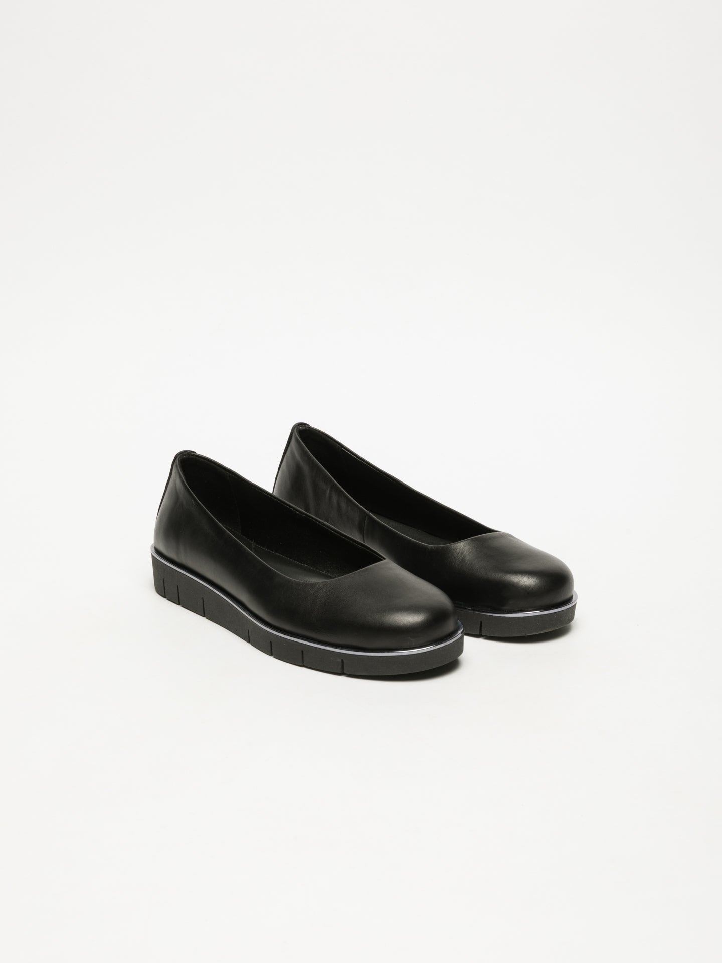 The Flexx Black Round Toe Shoes