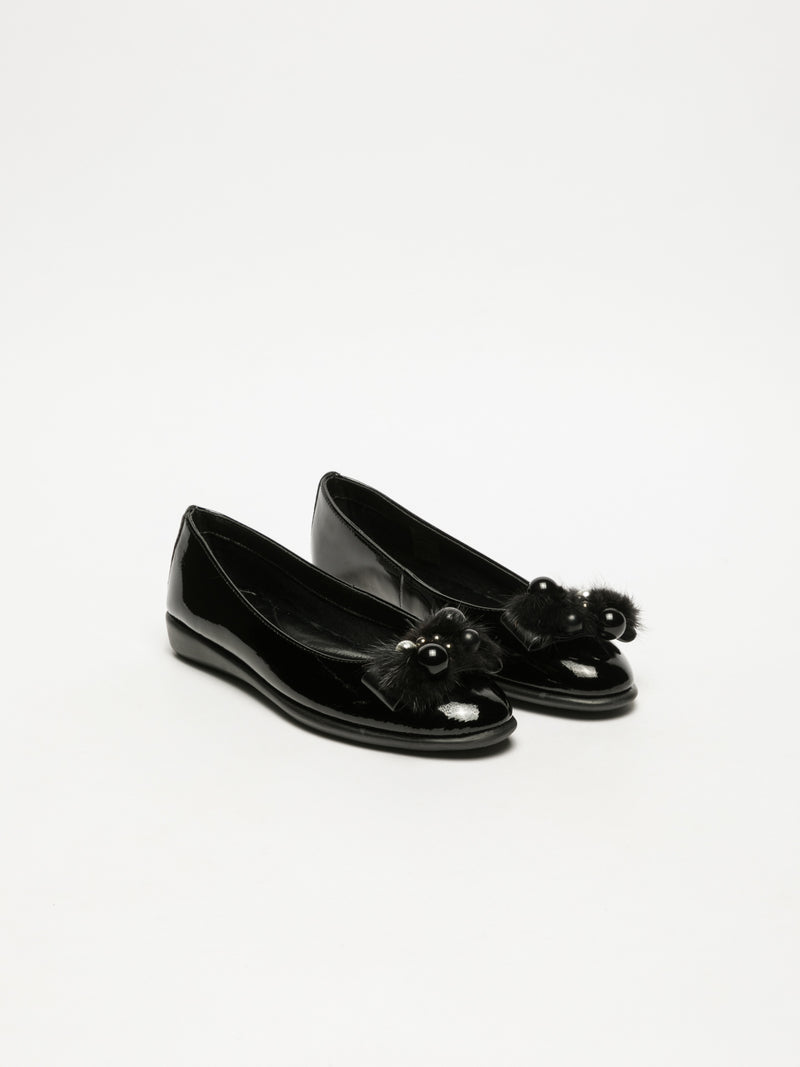 The Flexx Black Patent Leather Ballerinas