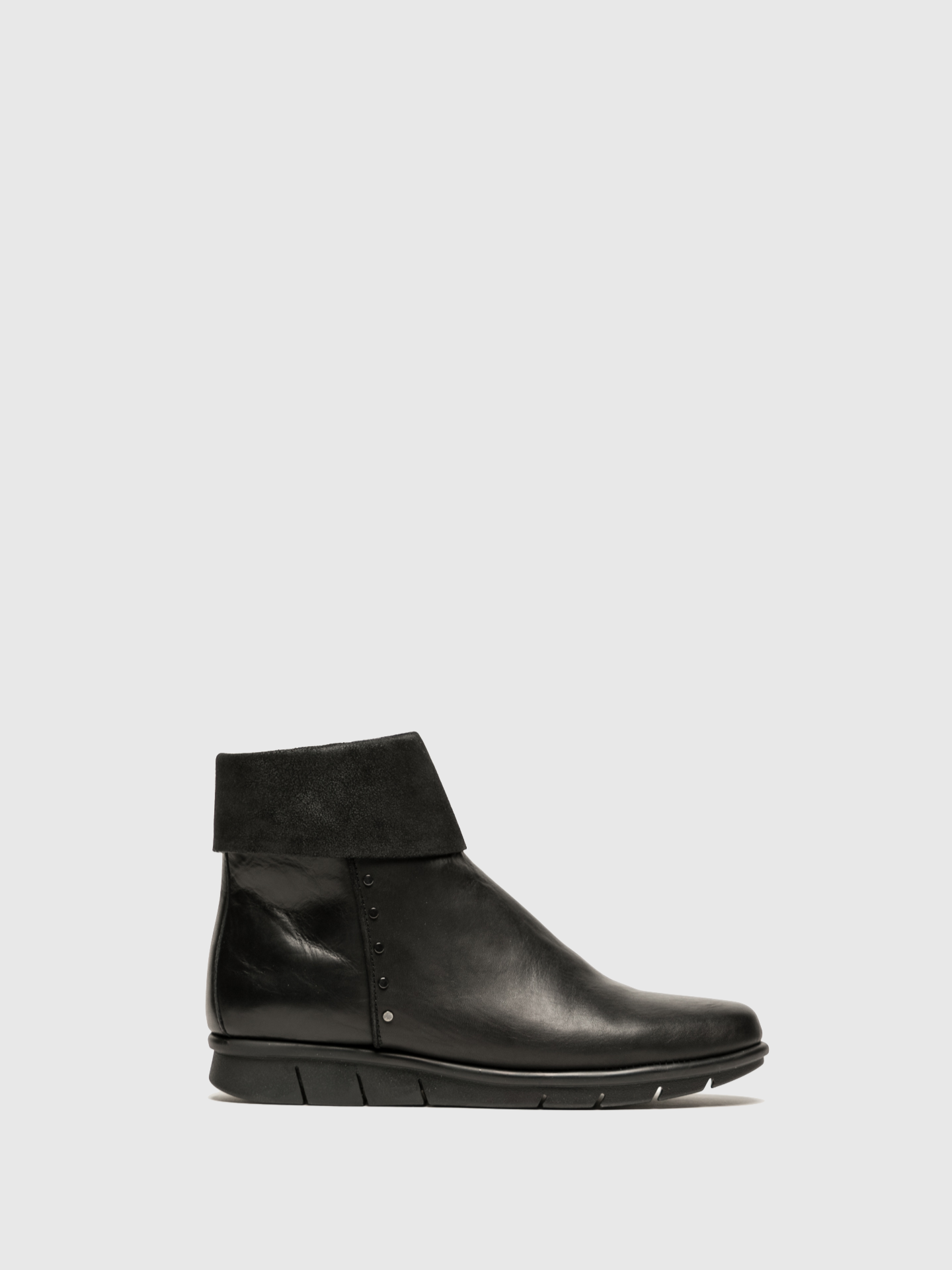 The Flexx Black Zip Up Ankle Boots