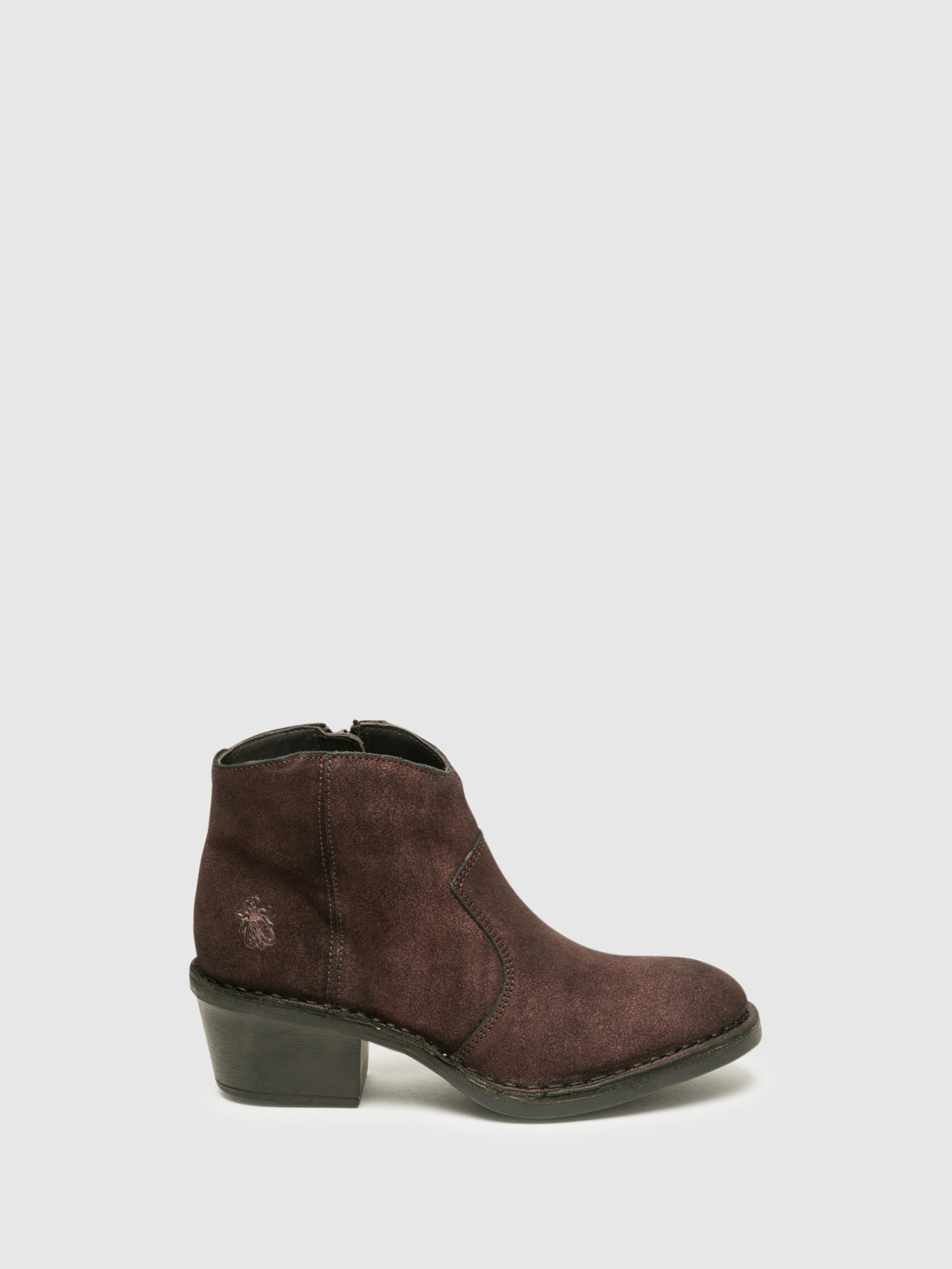 Fly London DarkRed Zip Up Ankle Boots