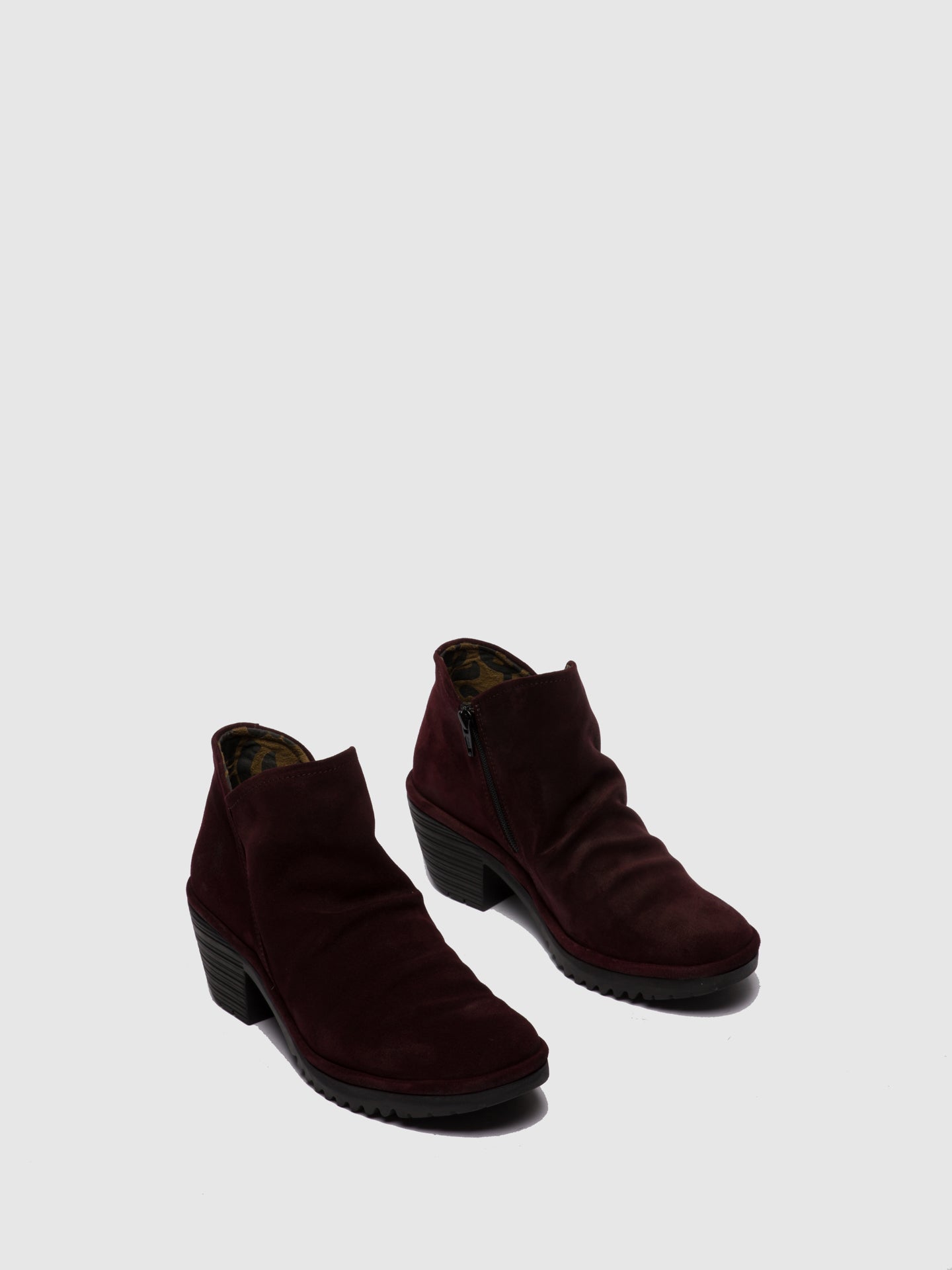 Fly London Zip Up Ankle Boots WEZO890FLY OILSUEDE WINE