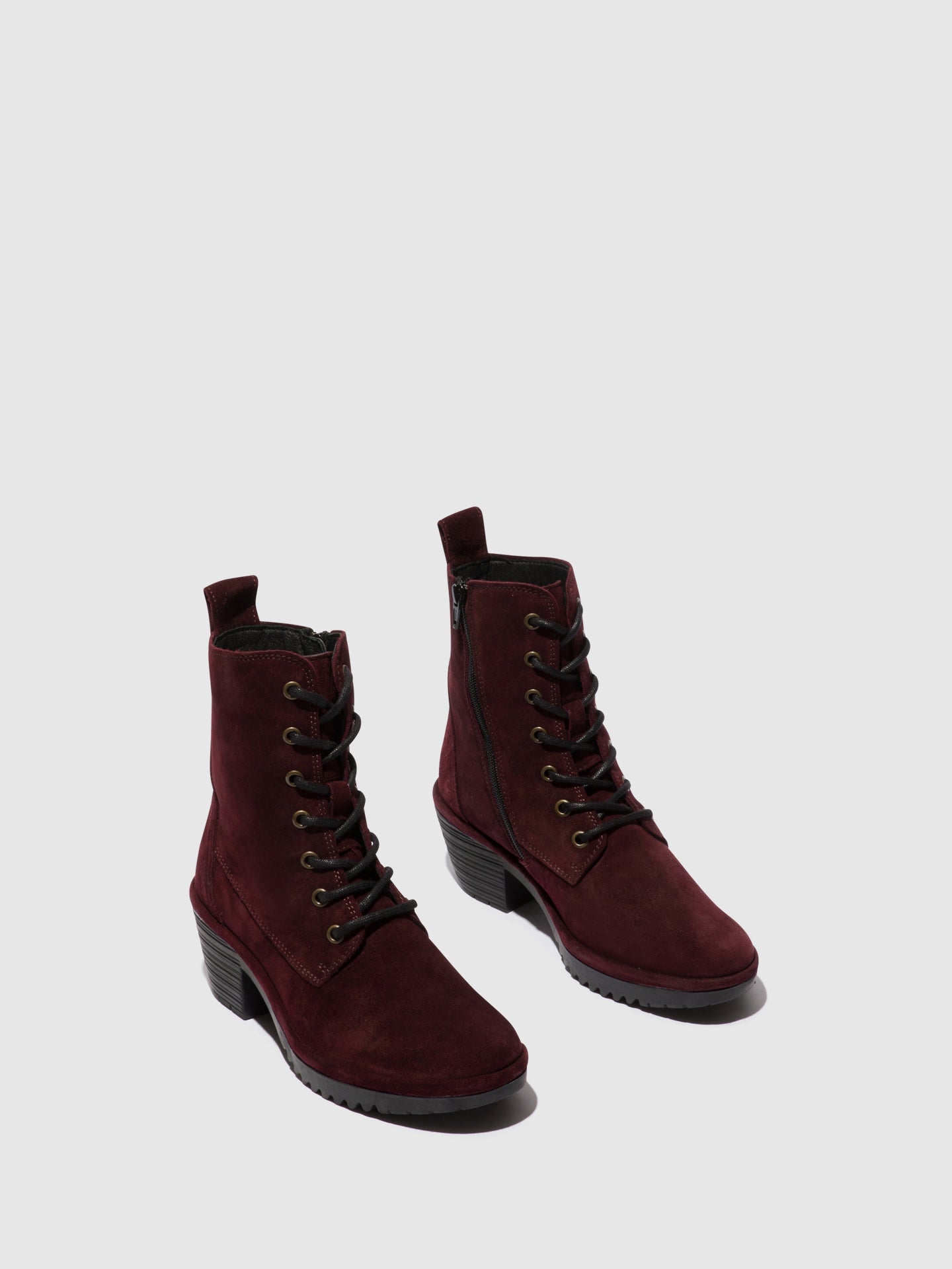 Fly London Lace-up Ankle Boots WEBE244FLY OILSUEDE WINE