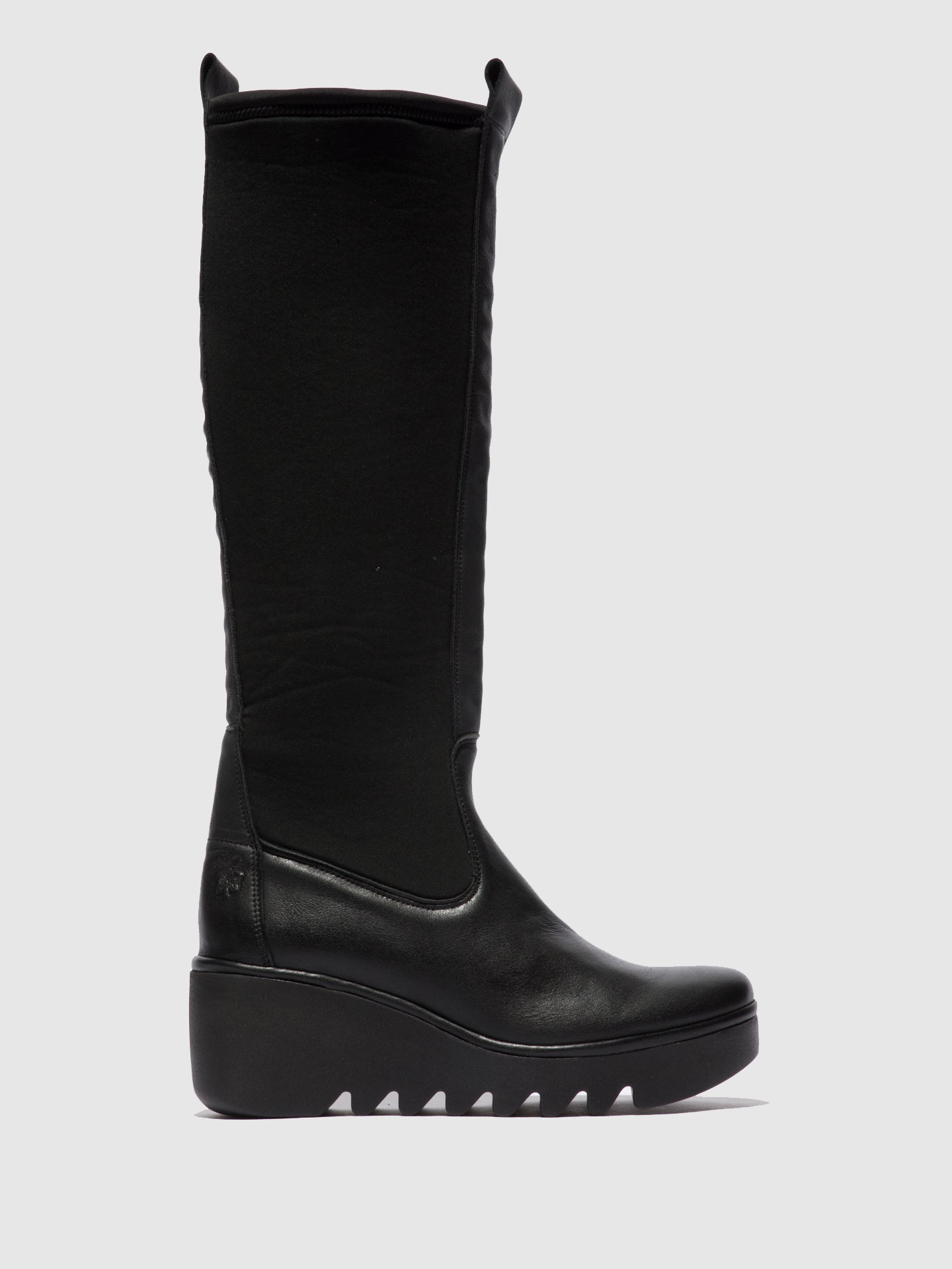 Fly London Knee-High Boots BLYE332FLY VERONA/ELASTANE BLACK