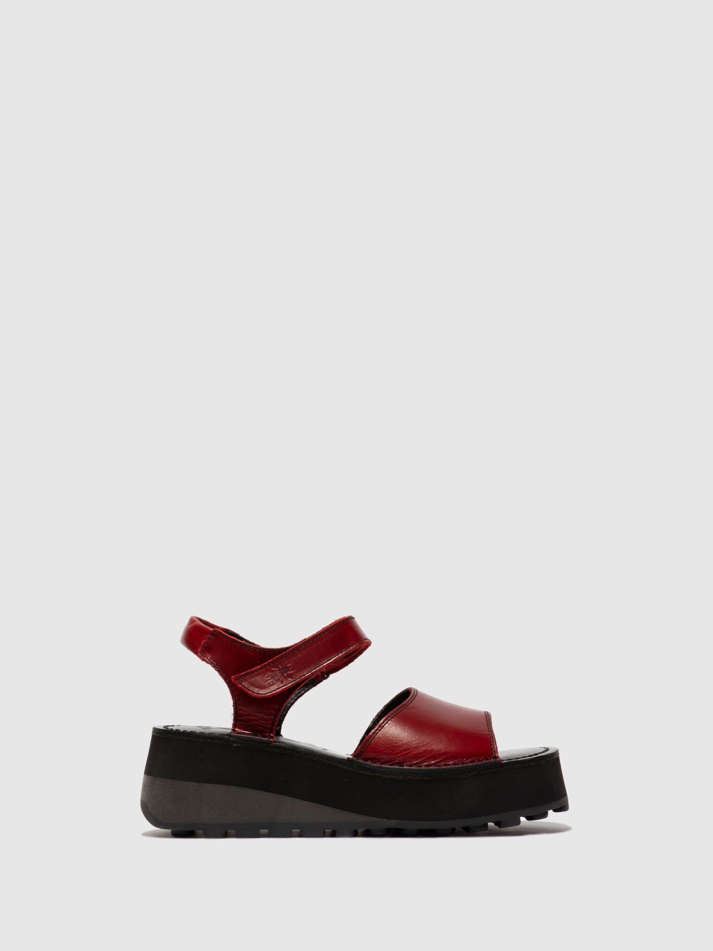 Fly London Velcro Sandals HOST483FLY RED/BLACK