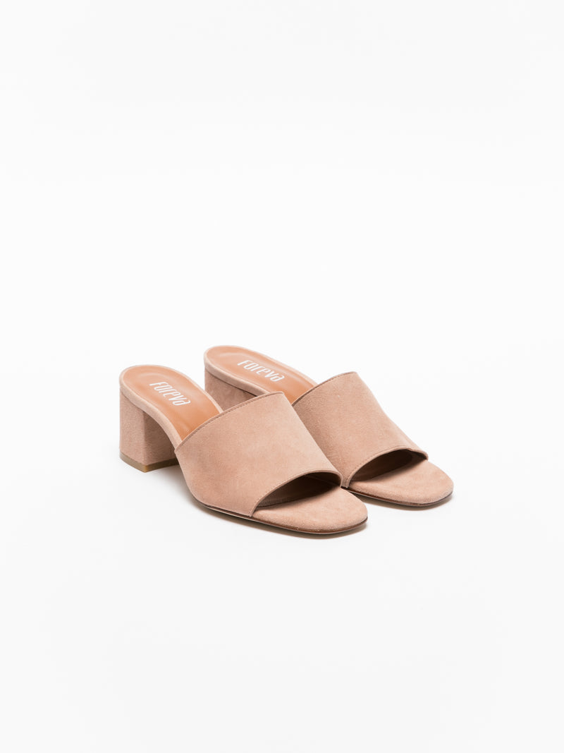 Foreva Pink Open Toe Mules