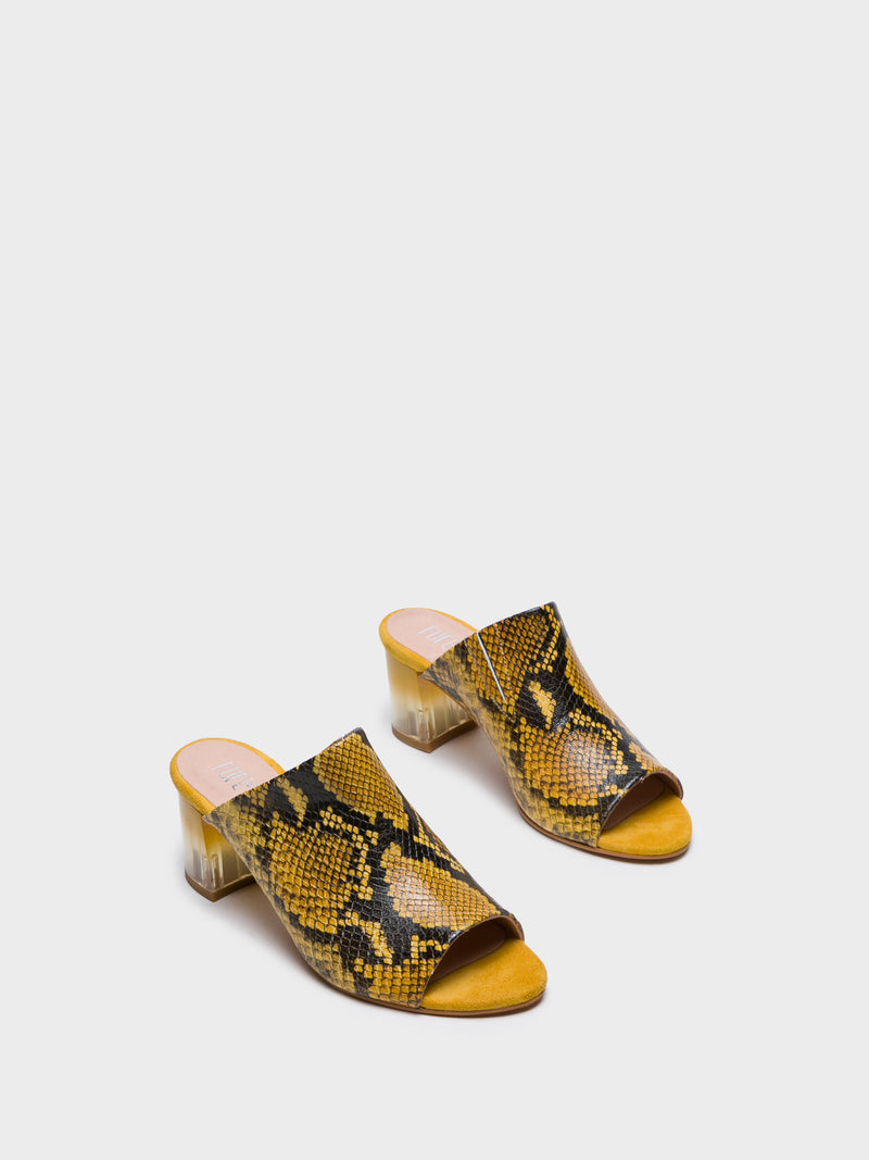 Foreva Yellow Open Toe Mules