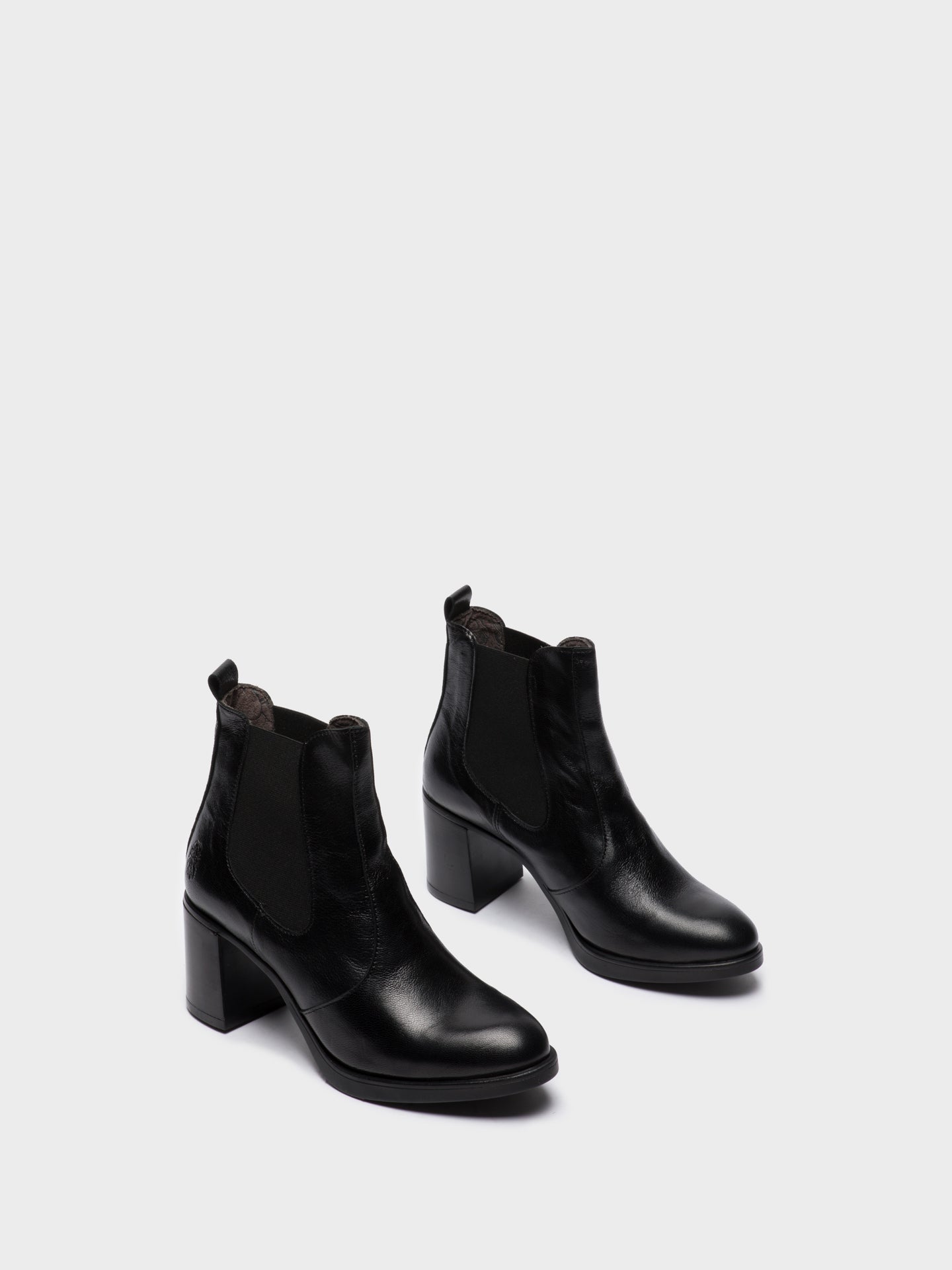 Fly London Coal Black Chelsea Ankle Boots