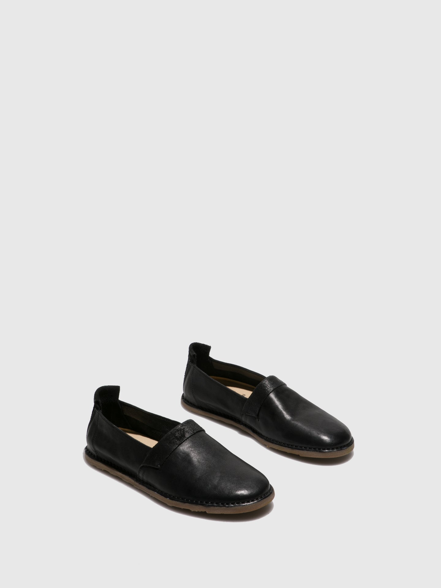 Fly London Black Slip-on Shoes