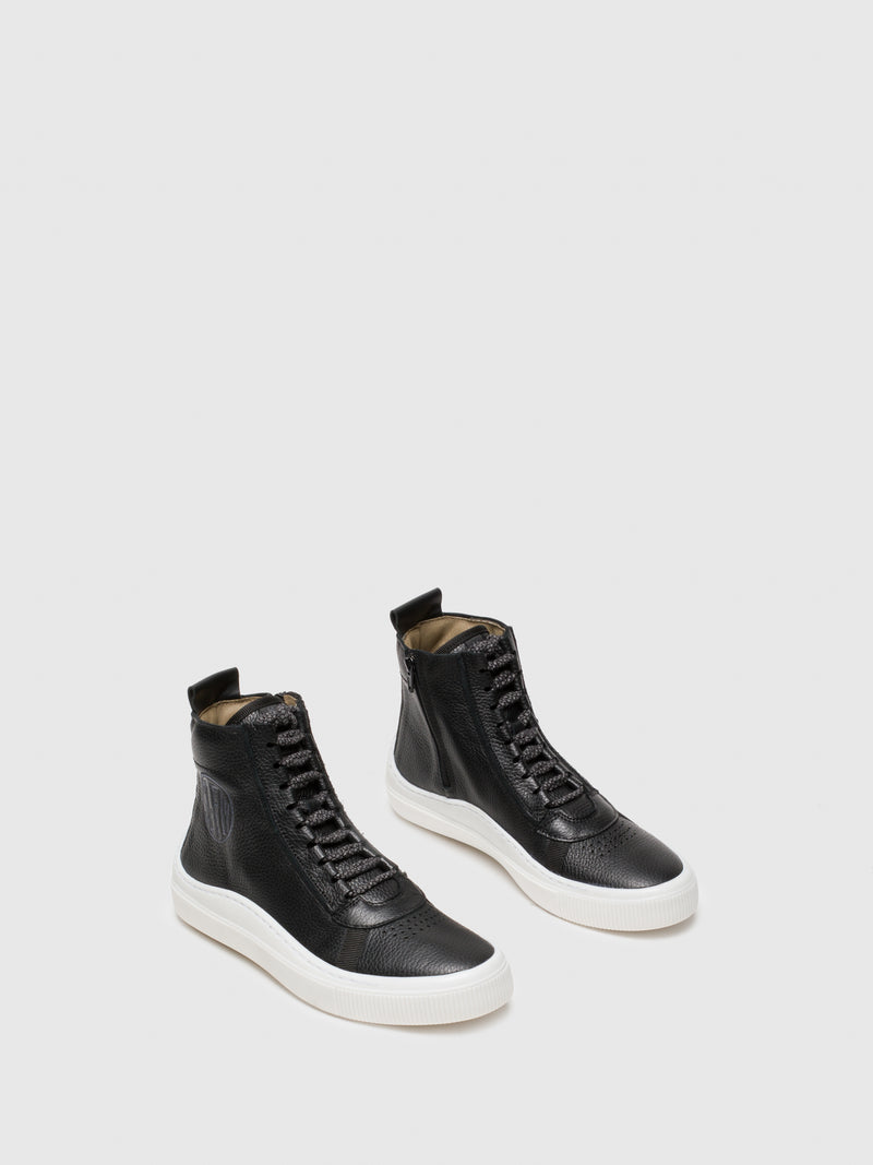 Fly London Black Hi-Top Trainers