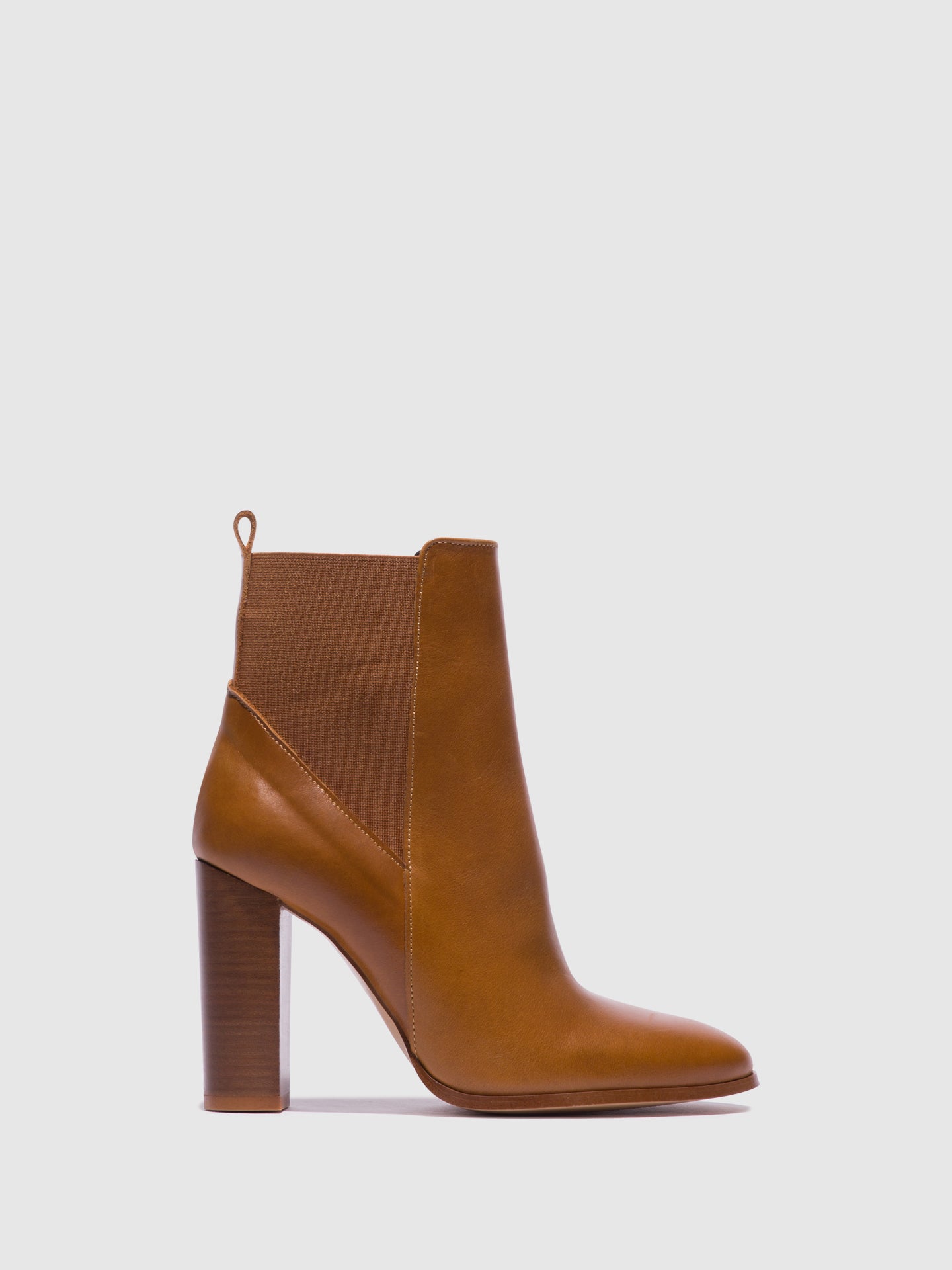 Foreva Camel Zip Up Ankle Boots