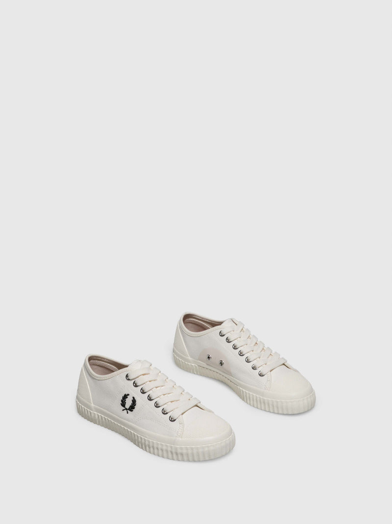 Fred Perry White Lace-up Trainers