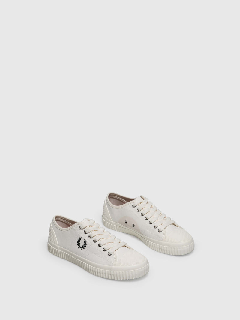 Fred Perry White Lace-up Trainers