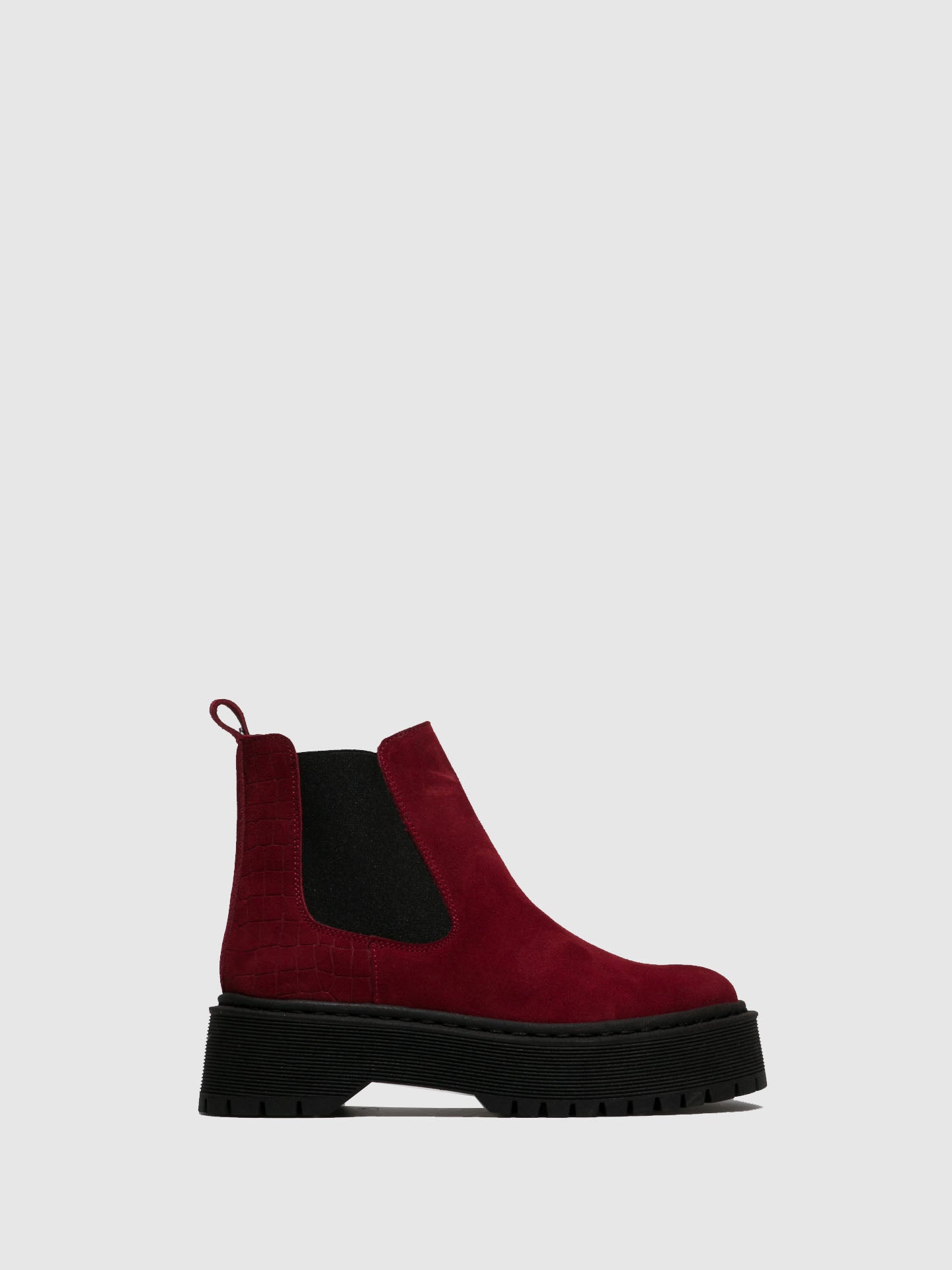 Fungi Red Elasticated Ankle Boots