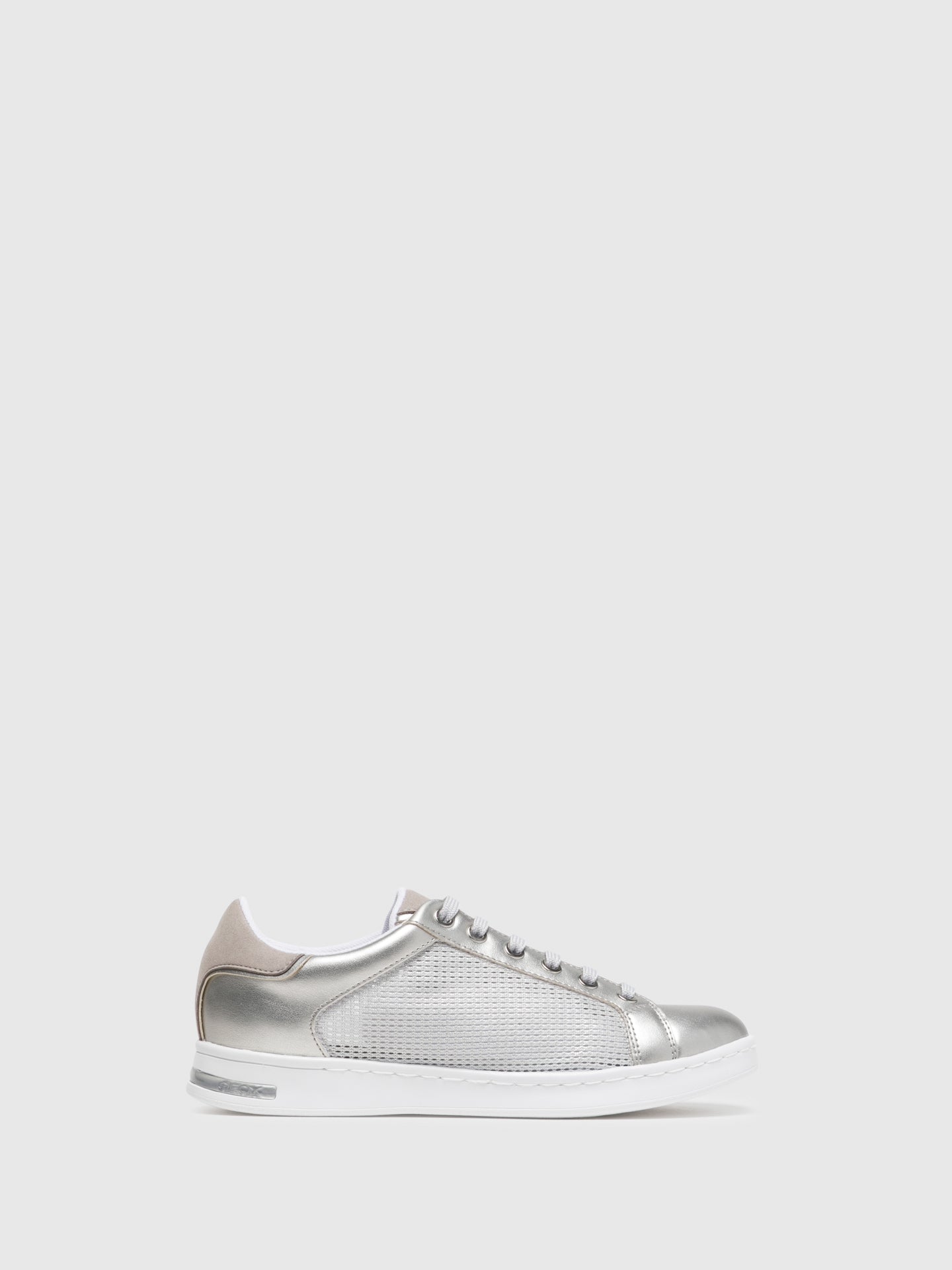 Geox Silver Lace-up Trainers