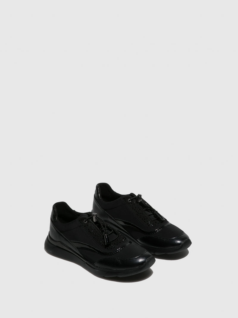 Geox Black Elasticated Trainers