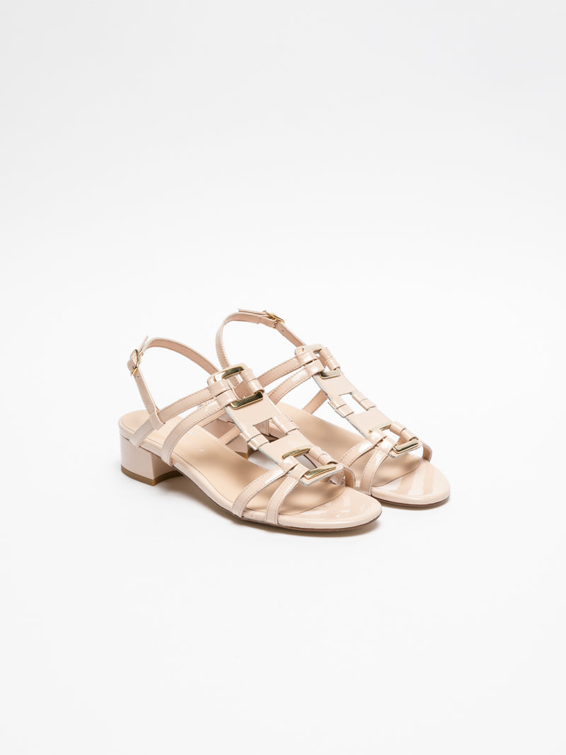 Sofia Costa Pink Sling-Back Sandals