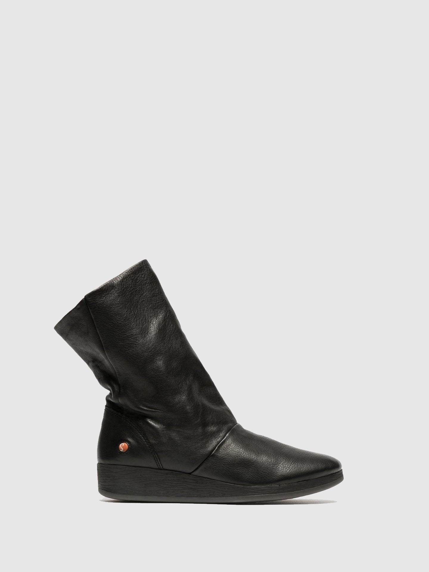 Softinos Black Wedge Ankle Boots