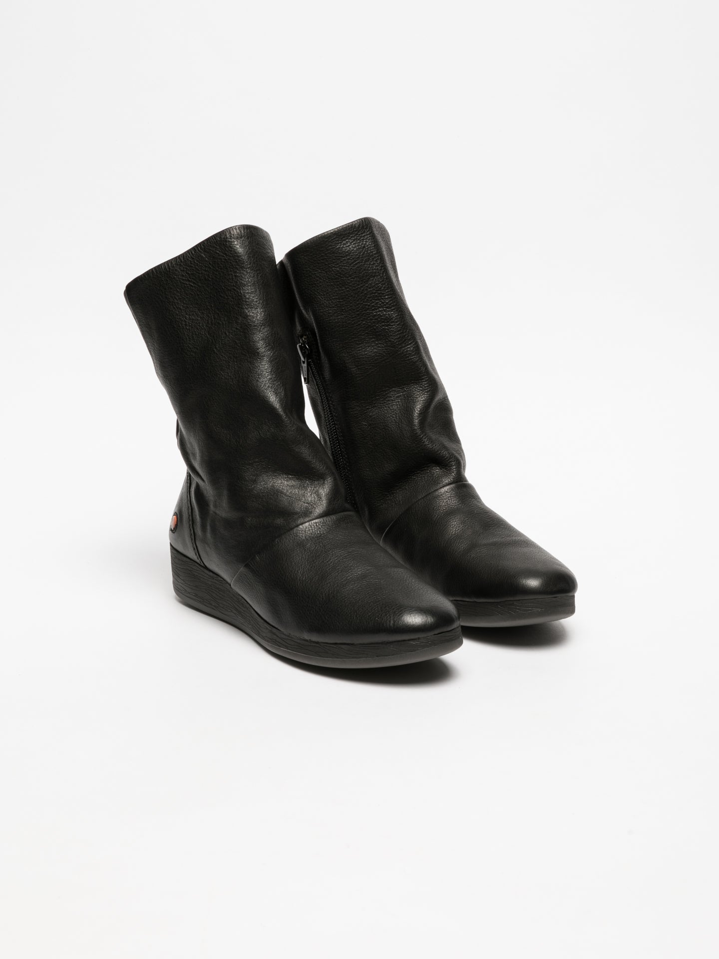 Softinos Black Wedge Ankle Boots