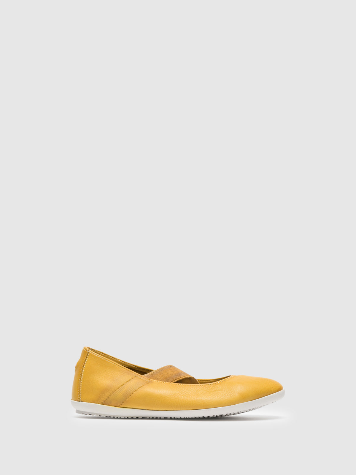 Softinos Yellow Elasticated Ballerinas