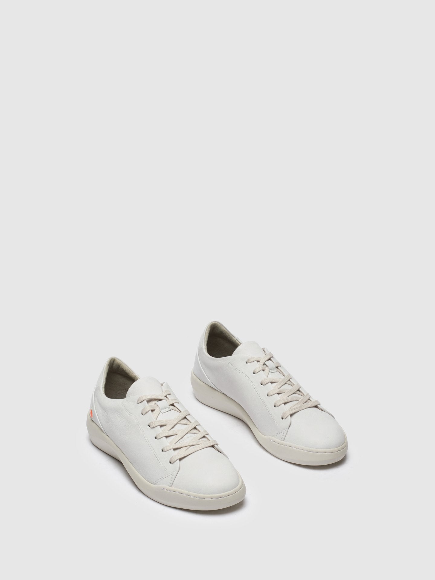 Softinos White Lace-up Trainers