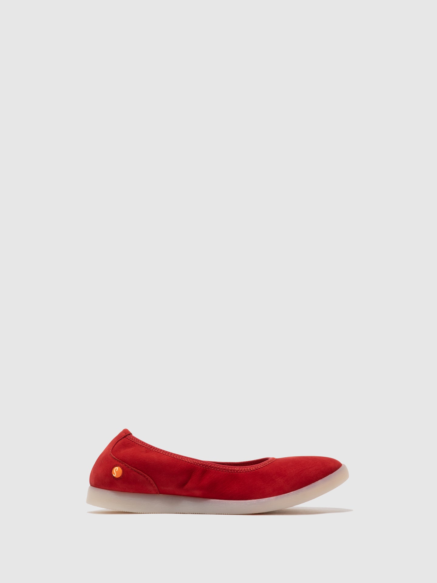 Softinos Elasticated Ballerinas LETI646SOF CUPIDO CHERRY RED