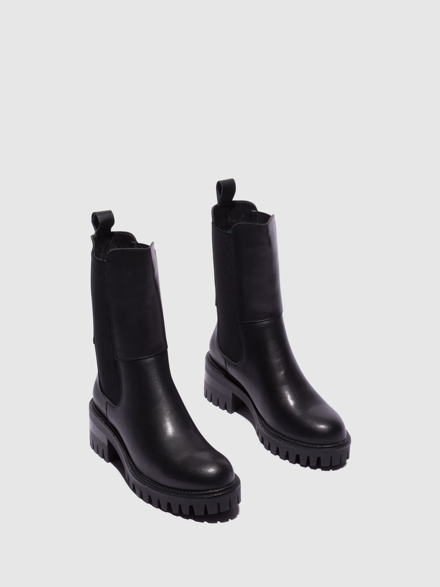 Top3 Black Zip Up Boots